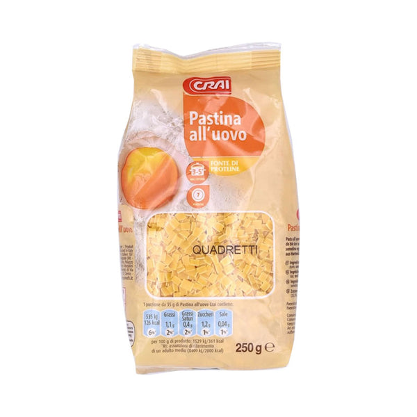 PASTINA UOVO CRAI G250 QUADRET